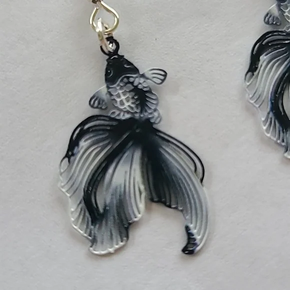 Hand Crafted Koi Fish Earrings - Picture 5 of 8